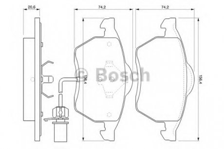 ГАЛЬМІВНІ КОЛОДКИ 0 986 494 035 BOSCH 0986494035 (фото 1)