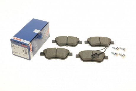 Тормозные колодки дисковые передние Fiat Doblo 1.3JTD 1.9JTD 1.4i 2005- BOSCH 0986424597 (фото 1)