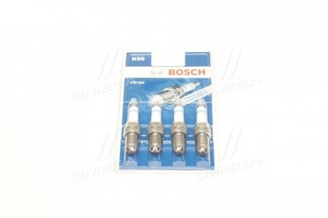 Свеча зажигания FR78X SUPER-4 SB (комп-4 шт) BOSCH 0242232802 (фото 1)