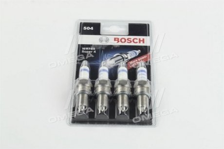 Свеча зажигания WR78X SUPER-4 SB (комп-4 шт) BOSCH 0242232804 (фото 1)