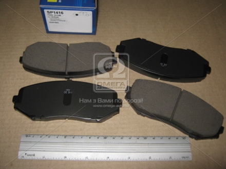 Тормозные колодки дисковые передние BRAKE Hi-Q (SANGSIN) SP1416 (фото 1)