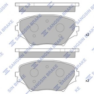 Тормозные колодки дисковые передние BRAKE Hi-Q (SANGSIN) SP1233 (фото 1)