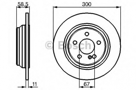Тормозной диск задний DB W220 BOSCH 0986478472 (фото 1)