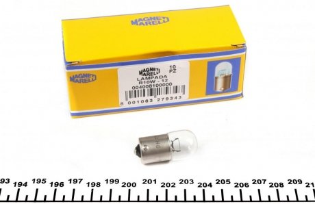 Лампа розжарювання R10W 12V 10W BA15s (вир-во) MAGNETI MARELLI 004008100000 (фото 1)