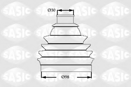 Ремонтний комплект пильника шруса з елементами монтажу SASIC 2933063 (фото 1)