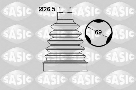 Ремонтний комплект пильника шруса з елементами монтажу SASIC 1904017 (фото 1)