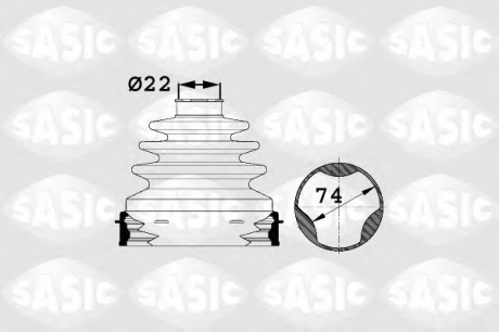 Ремонтний комплект пильника шруса з елементами монтажу SASIC 1904005 (фото 1)