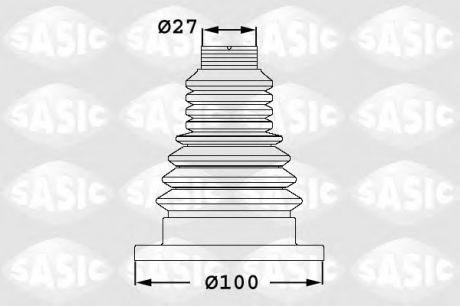 Ремонтний комплект пильника шруса з елементами монтажу SASIC 1906033 (фото 1)