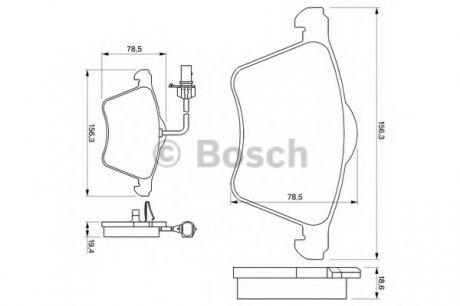 Гальмівні колодки дискові BOSCH 0986424780 (фото 1)