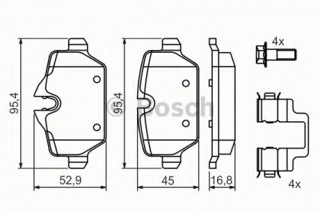 Гальмівні колодки дискові BOSCH 0986494269 (фото 1)