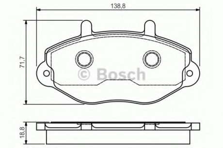 Тормозные колодки дисковые BOSCH 0986495112 (фото 1)