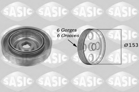 Ременный шкив, коленчатый вал SASIC 2150003 (фото 1)