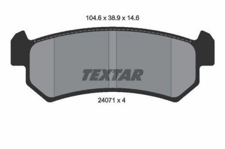 Гальмівні колодки, дискове гальмо (набір) TEXTAR 2407101 (фото 1)