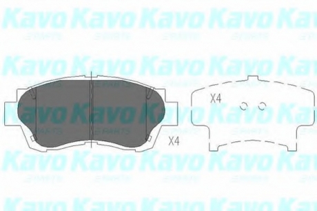 Комплект гальмівних колодок PARTS KAVO KBP-9042 (фото 1)