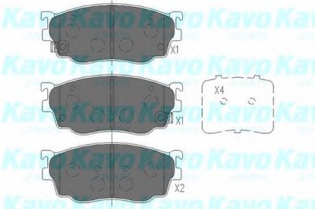 Комплект гальмівних колодок PARTS KAVO KBP-4509 (фото 1)