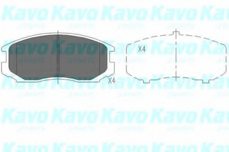 Комплект гальмівних колодок PARTS KAVO KBP-5505 (фото 1)