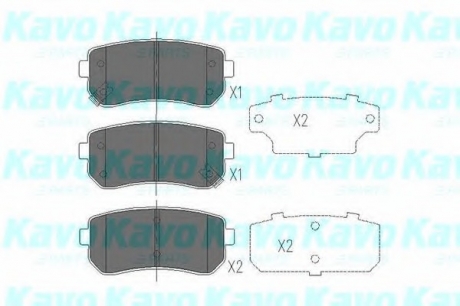 Комплект гальмівних колодок PARTS KAVO KBP-4007 (фото 1)