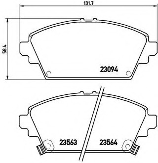 Гальмівні колодки дискові P28 029 BREMBO P28029 (фото 1)