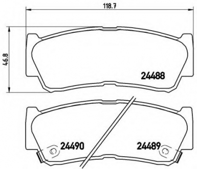 Гальмівні колодки дискові P30 037 BREMBO P30037 (фото 1)