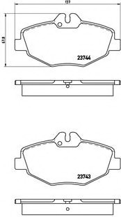 Гальмівні колодки дискові P50 049 BREMBO P50049 (фото 1)