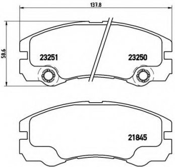 Гальмівні колодки дискові P59 033 BREMBO P59033 (фото 1)