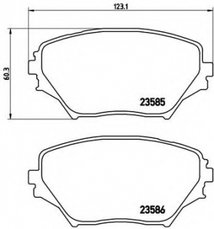 Тормозные колодки дисковые BREMBO P83055 (фото 1)