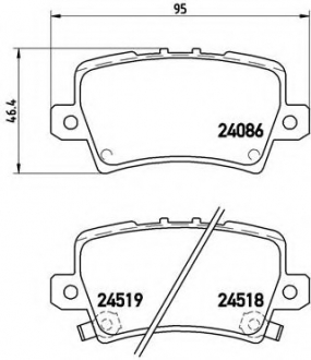 Тормозные колодки дисковые BREMBO P28038 (фото 1)