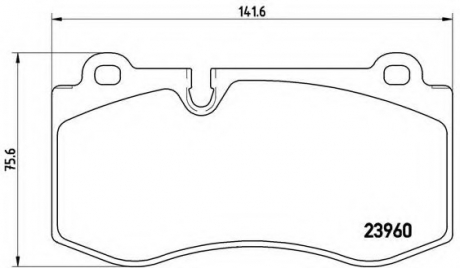 Тормозные колодки дисковые BREMBO P50074 (фото 1)