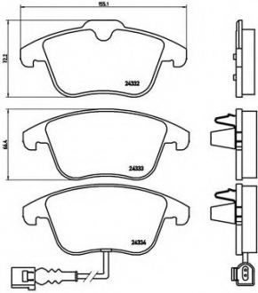 Гальмівні колодки дискові P85 112 BREMBO P85112 (фото 1)