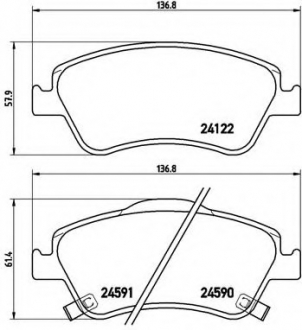 Гальмівні колодки дискові P83 079 BREMBO P83079 (фото 1)