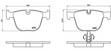 Гальмівні колодки дискові P06 053 BREMBO P06053 (фото 1)