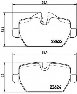 Тормозные колодки дисковые BREMBO P06037 (фото 1)