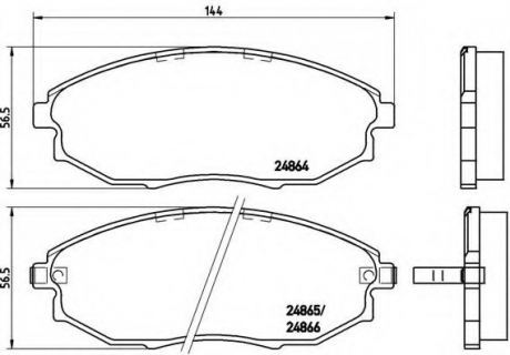 Гальмівні колодки дискові P10 007 BREMBO P10007 (фото 1)