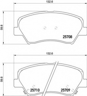 Тормозные колодки дисковые BREMBO P30073 (фото 1)