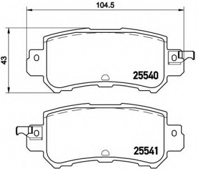 Тормозные колодки дисковые BREMBO P49047 (фото 1)