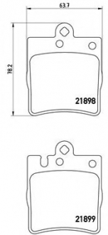 Тормозные колодки дисковые BREMBO P50033 (фото 1)