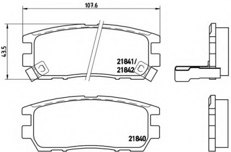 Гальмівні колодки дискові P54 018 BREMBO P54018 (фото 1)