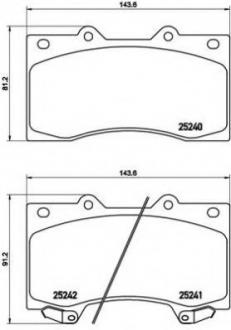 Гальмівні колодки дискові P56 081 BREMBO P56081 (фото 1)