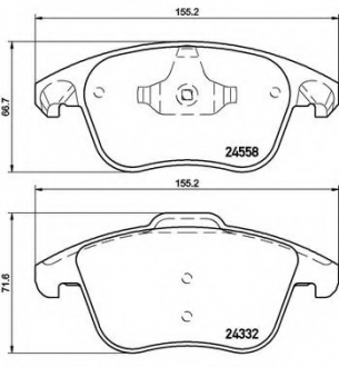 Тормозные колодки дисковые BREMBO P61117 (фото 1)