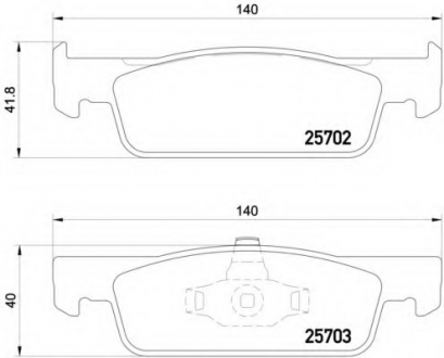 Тормозные колодки дисковые BREMBO P68059 (фото 1)