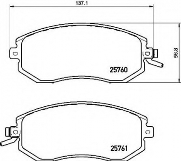 Тормозные колодки дисковые BREMBO P78021 (фото 1)