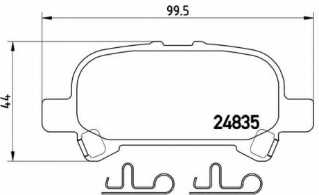 Гальмівні колодки дискові P83 110 BREMBO P83110 (фото 1)