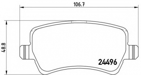 Тормозные колодки дисковые BREMBO P86021 (фото 1)