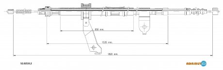 Трос ручного тормоза ADRIAUTO 52.0210.2 (фото 1)