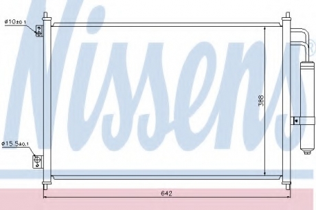 Радіатор кондиціонера NISSAN X-TRAIL (T31) (07-) (вир-во) NISSENS 940121 (фото 1)