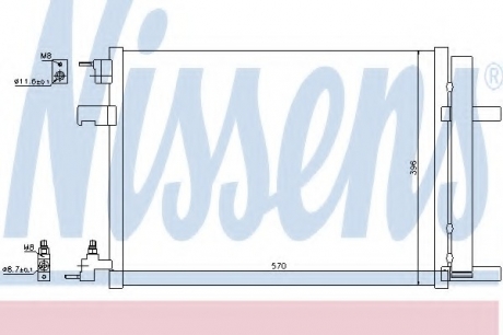 Радіатор кондиціонера OPEL ASTRA J (09-) (вир-во) NISSENS 940134 (фото 1)