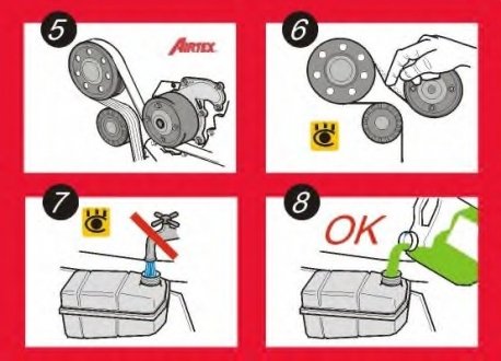 Насос водяний Nissan Almera, Primera, Sunny 1.4-1.6i (90-00) AIRTEX 9214 (фото 1)