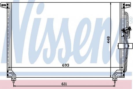 Конденсатор кондиціонера OPEL OMEGA B (94-) (вир-во) NISSENS 94232 (фото 1)