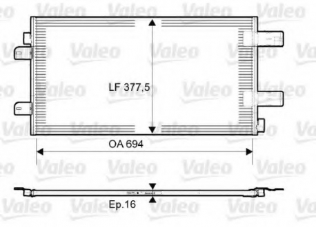 Радіатор кондиціонера Valeo 814003 (фото 1)