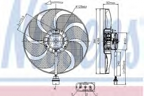 Вентилятор радиатора NISSENS 85690 (фото 1)